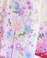 成人式振袖[大人かわいい]エンジにピンク紫の枝垂桜と薬玉[身長168cmまで]No.659